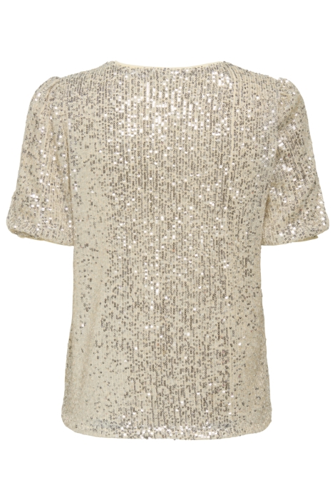 Only beige dames t-shirt | Achteraanzicht