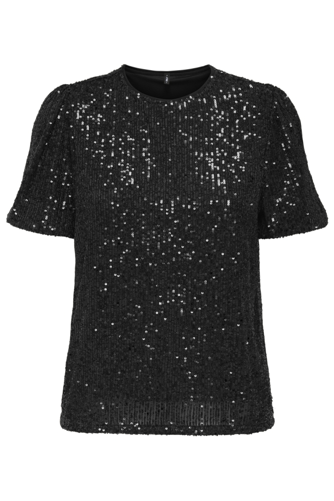 Only zwarte dames t-shirt | Vooraanzicht