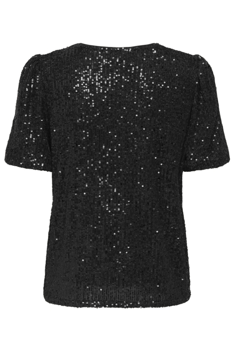 Only zwarte dames t-shirt | Achteraanzicht