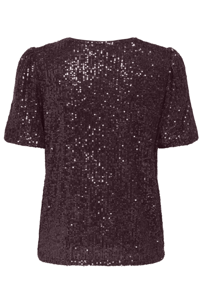 Only bordeaux dames t-shirt | Achteraanzicht