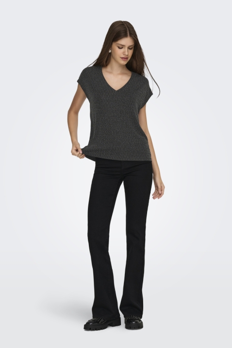 Only zwarte dames t-shirt | Model