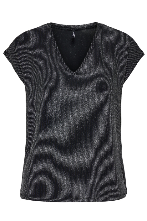 Only zwarte dames t-shirt | Vooraanzicht