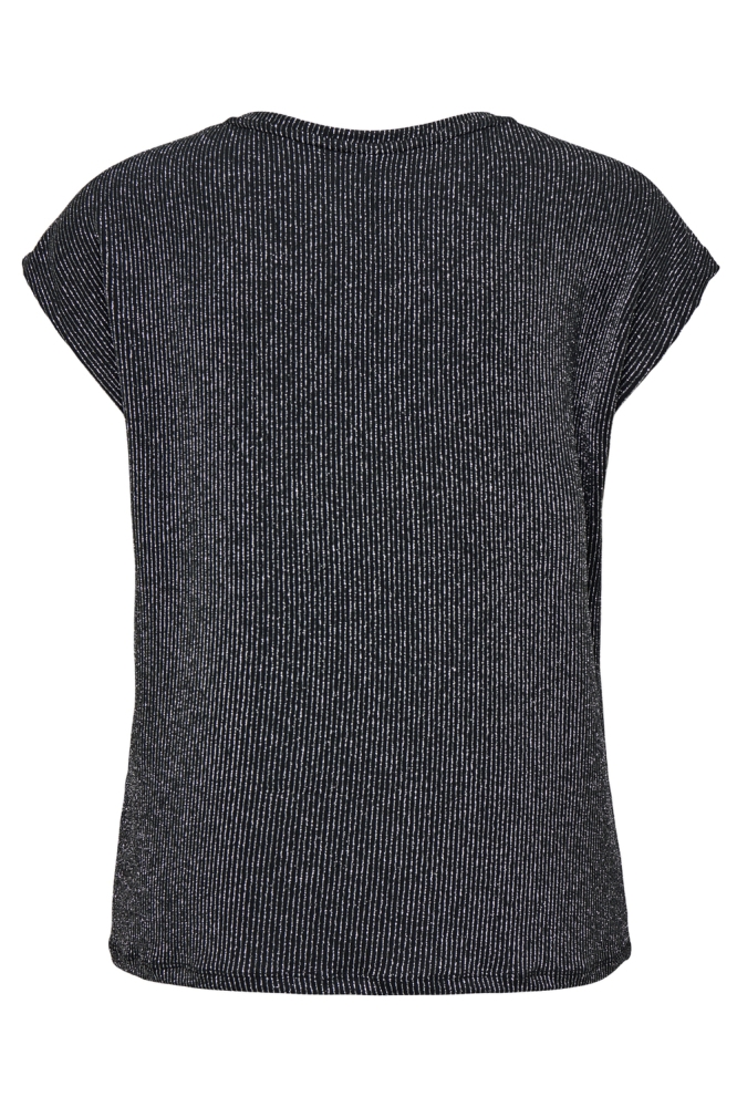 Only zwarte dames t-shirt | Achteraanzicht