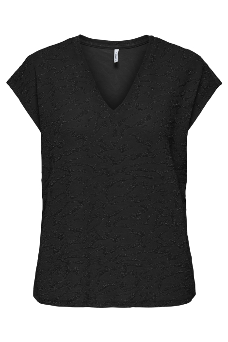 Only zwarte dames t-shirt | Vooraanzicht