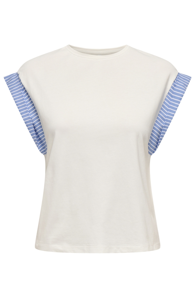 Only witte dames t-shirt | Vooraanzicht