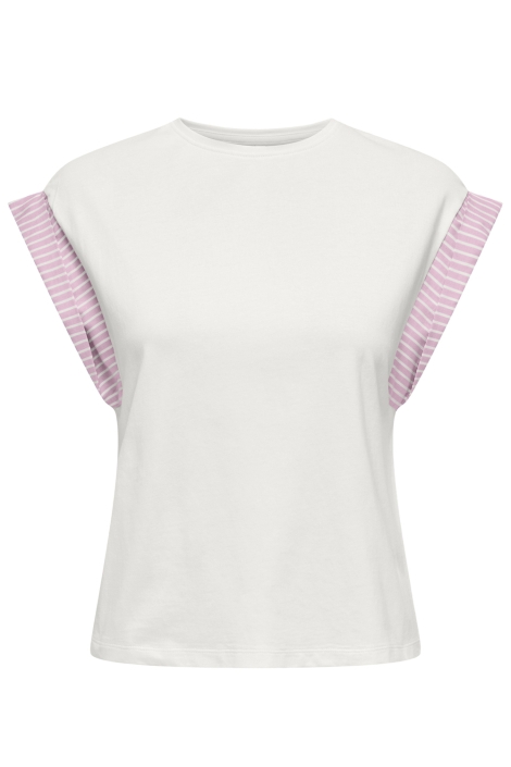 Only witte dames t-shirt | Vooraanzicht