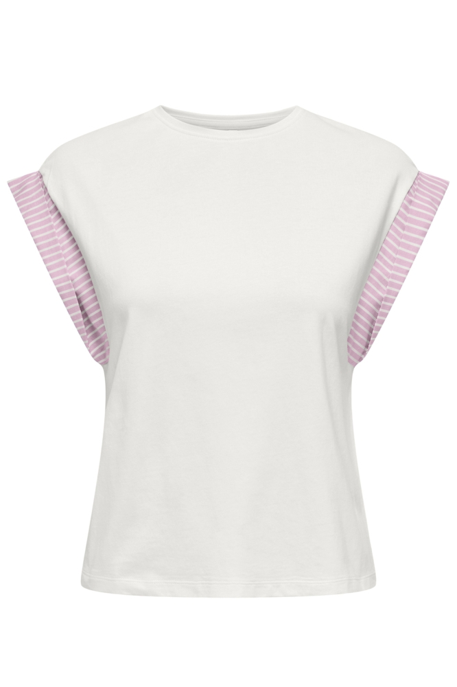 Only witte dames t-shirt | Vooraanzicht