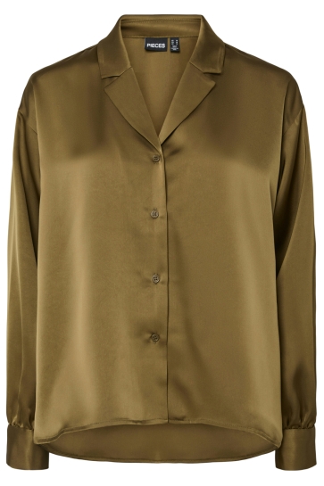 Pieces PCRONJA LS LOOSE SHIRT WVN 17161740 Military Olive