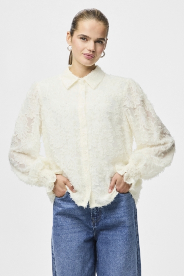 Pieces PCPINA LS SHIRT WVN BC 17154276 CLOUD DANCER