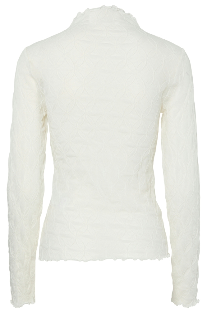 Pieces witte dames t-shirt | Achteraanzicht