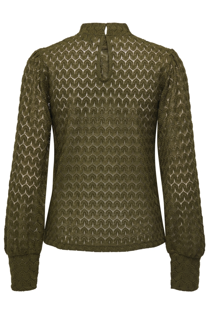 Jacqueline de Yong groene dames t-shirt | Achteraanzicht