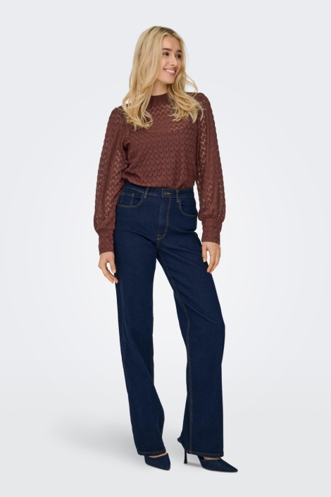 Jacqueline de Yong bruine dames t-shirt | Model