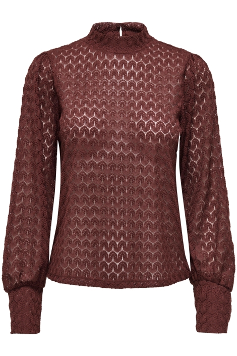 Jacqueline de Yong bruine dames t-shirt | Vooraanzicht