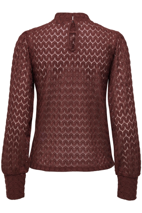 Jacqueline de Yong bruine dames t-shirt | Achteraanzicht