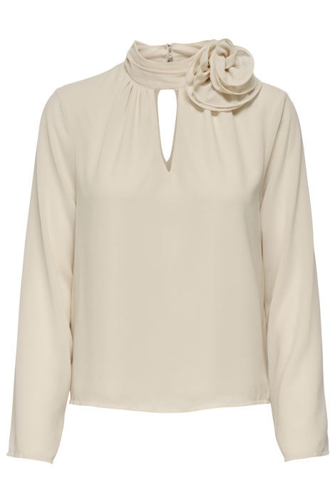 Jacqueline de Yong beige dames t-shirt | Vooraanzicht