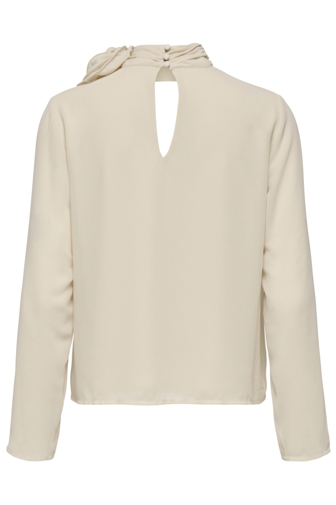 Jacqueline de Yong beige dames t-shirt | Achteraanzicht