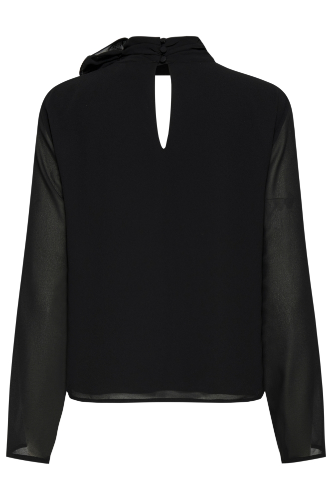 Jacqueline de Yong zwarte dames t-shirt | Achteraanzicht