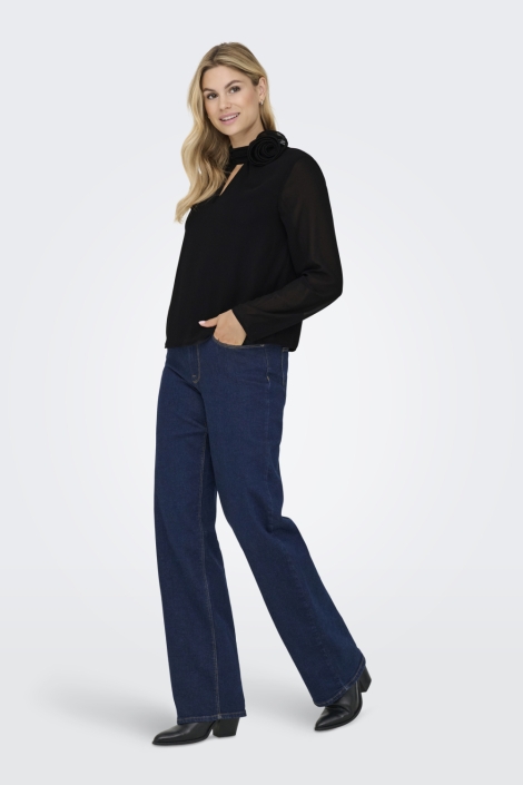 Jacqueline de Yong zwarte dames t-shirt | Model