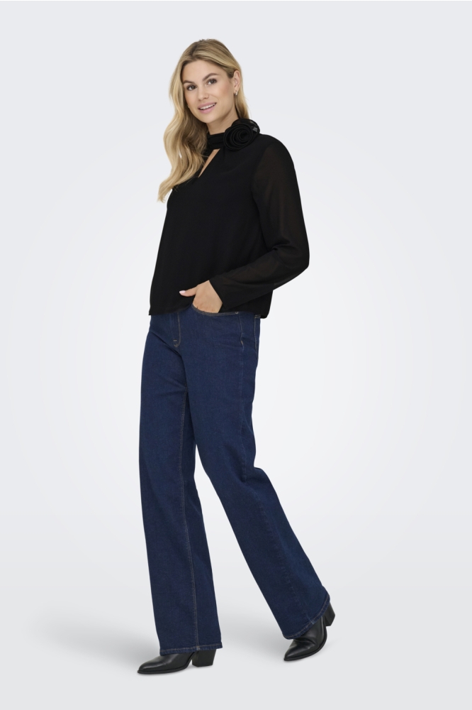 Jacqueline de Yong zwarte dames t-shirt | Model