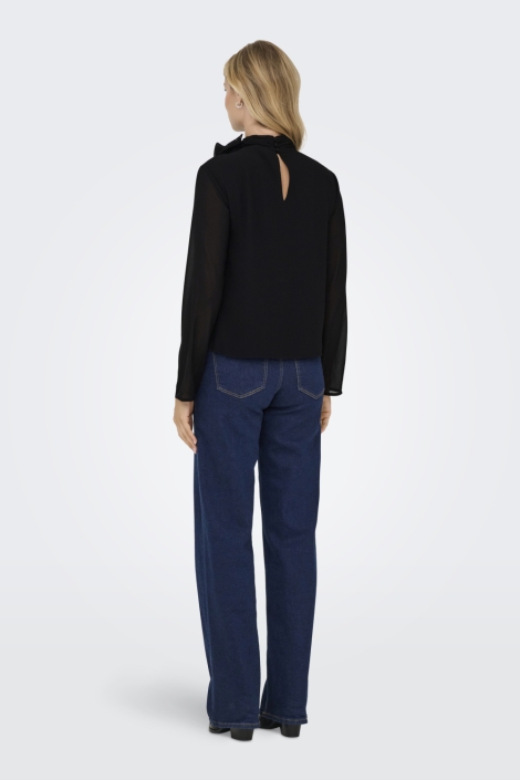 Jacqueline de Yong zwarte dames t-shirt | Model