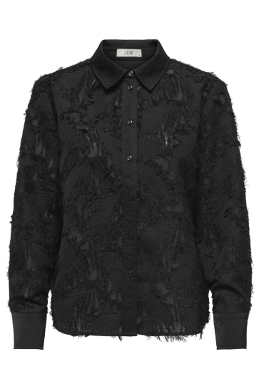 Jacqueline de Yong JDYTESS L/S CONTRAST LOOSE SHIRT WV 15358336 Black
