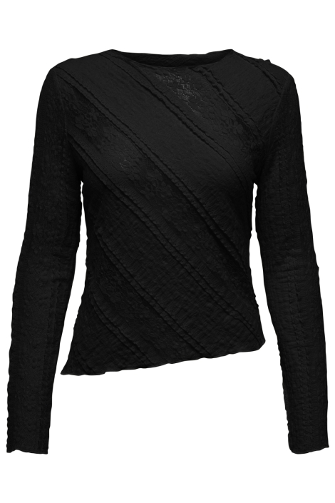 Only zwarte dames t-shirt | Vooraanzicht