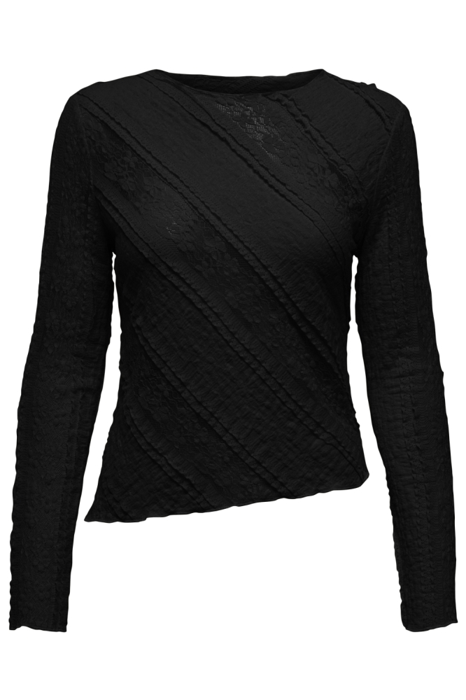 Only zwarte dames t-shirt | Vooraanzicht