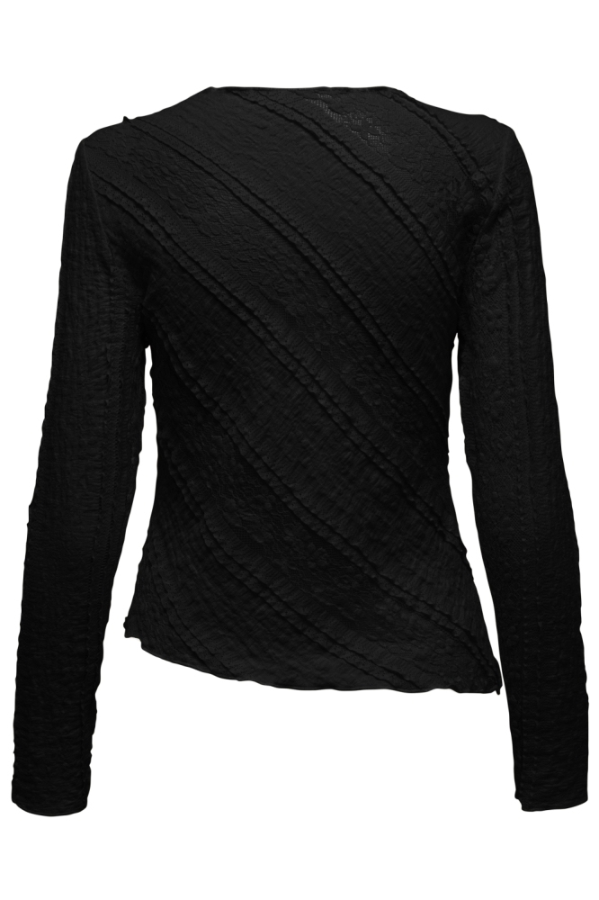 Only zwarte dames t-shirt | Achteraanzicht