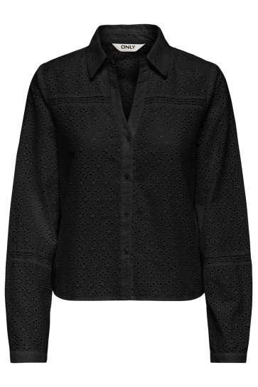 Only ONLANGUS L/S EMB SHIRT EX WVN 15368787 Black