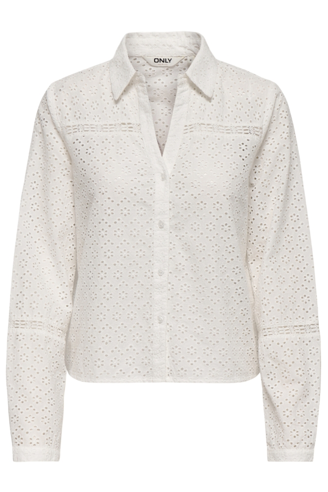 Only witte dames blouse | Vooraanzicht