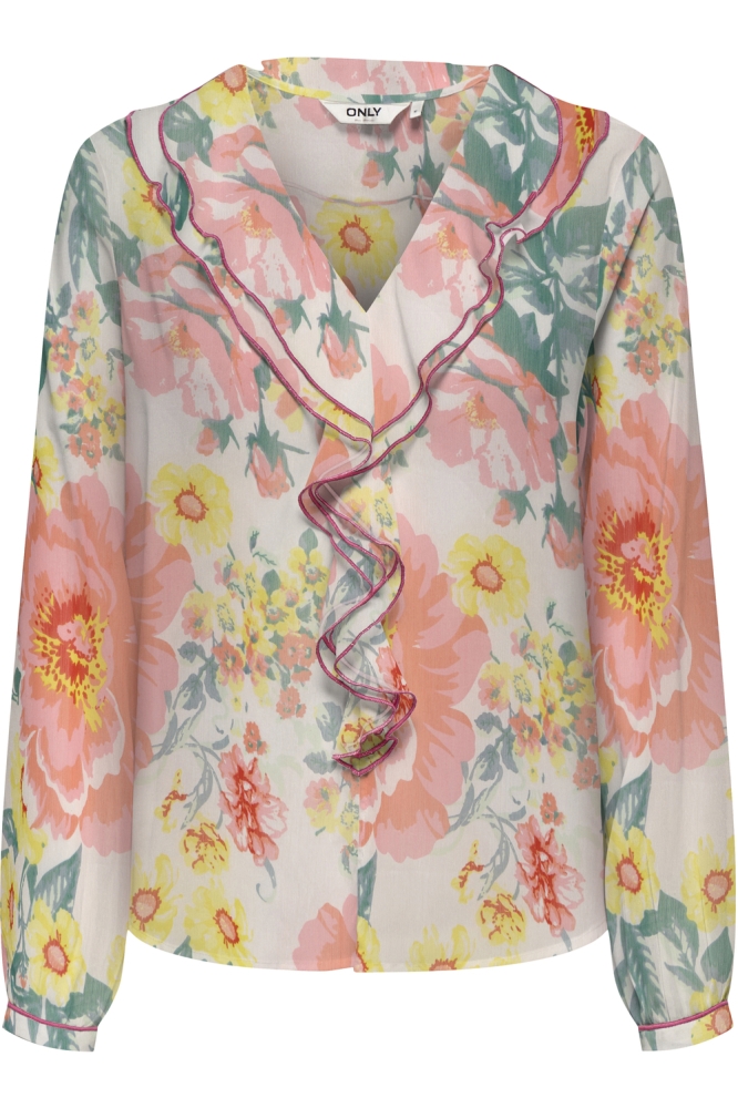 Only witte dames blouse | Vooraanzicht