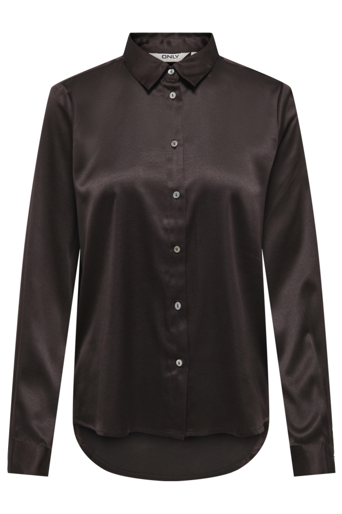 Only bruine dames blouse | Vooraanzicht