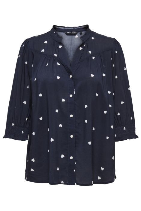 Only blauwe dames blouse | Vooraanzicht
