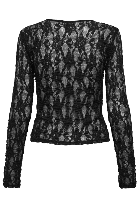 Only zwarte dames t-shirt | Achteraanzicht