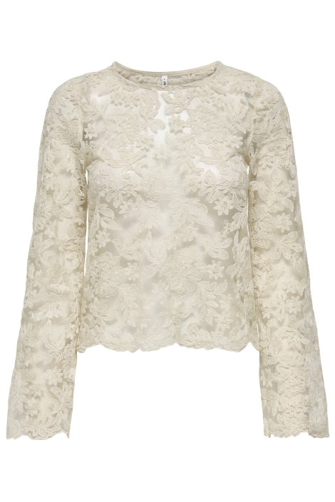 Only ecru dames t-shirt | Vooraanzicht