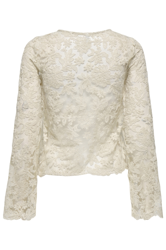 Only ecru dames t-shirt | Achteraanzicht