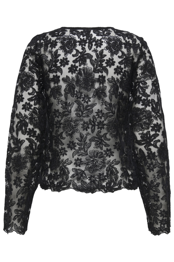 Only zwarte dames t-shirt | Achteraanzicht