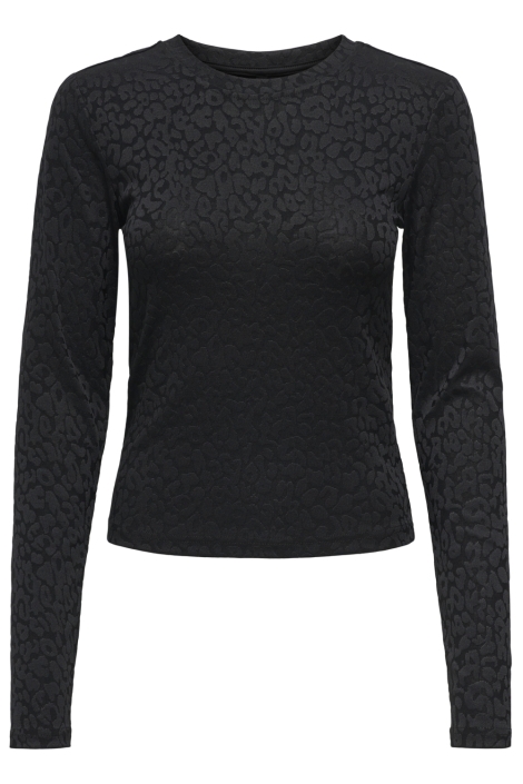 Only zwarte dames t-shirt | Vooraanzicht