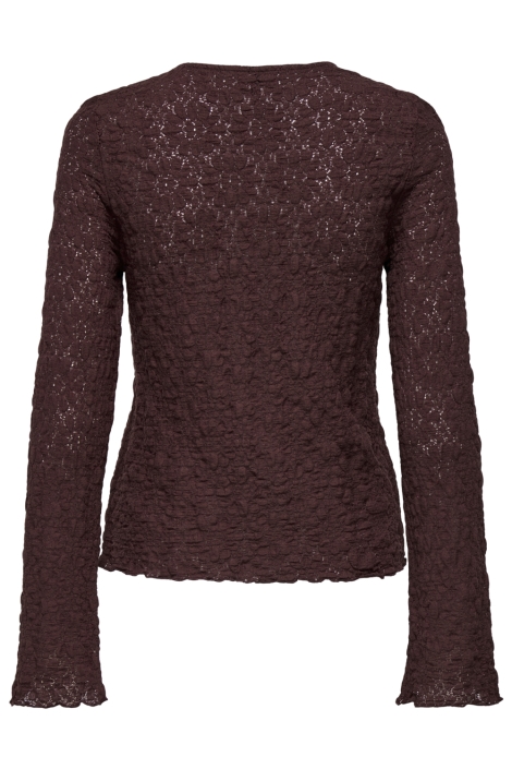 Only bruine dames t-shirt | Achteraanzicht