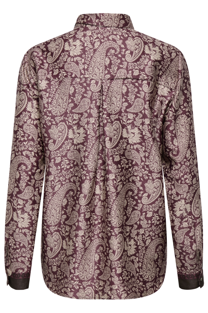 Only bordeaux dames blouse | Achteraanzicht