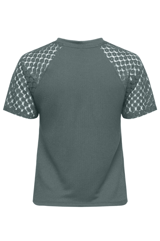 Only groene dames t-shirt | Achteraanzicht