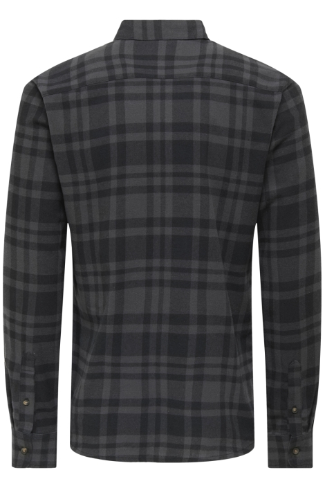 Only & Sons zwarte heren overhemd | Achteraanzicht