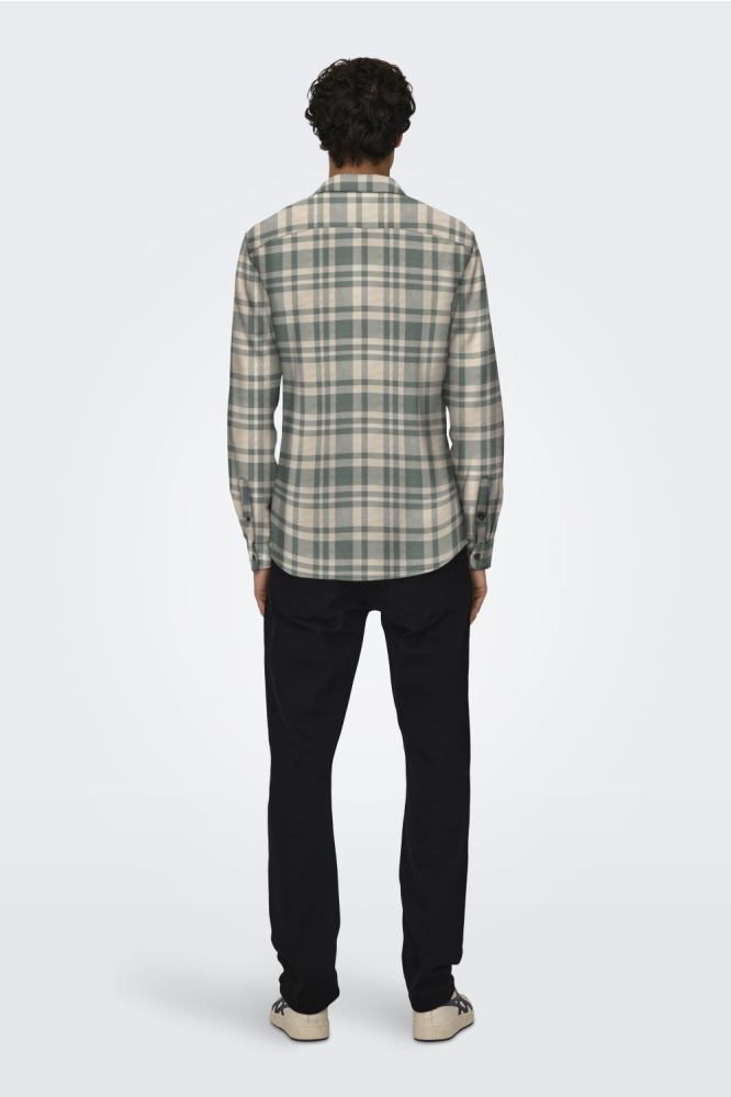 Only & Sons beige heren overhemd | Model