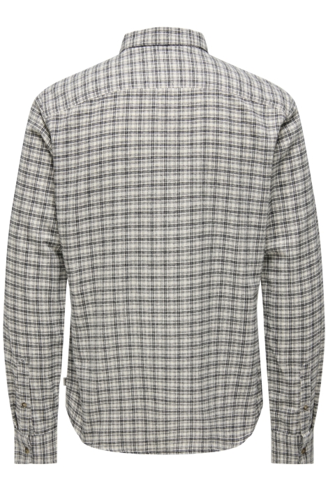 Only & Sons beige heren overhemd | Achteraanzicht