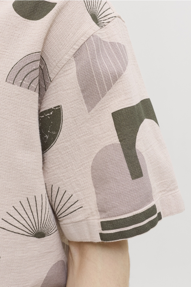 Jack & Jones ecru heren overhemd | Close up