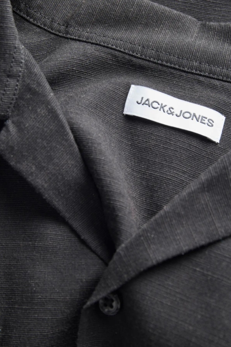 Jack & Jones zwarte heren overhemd | Close up