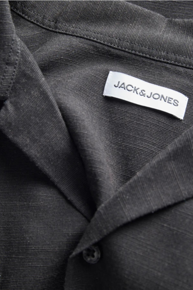 Jack & Jones zwarte heren overhemd | Close up