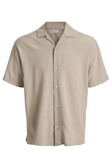 Jack & Jones beige heren overhemd | Vooraanzicht