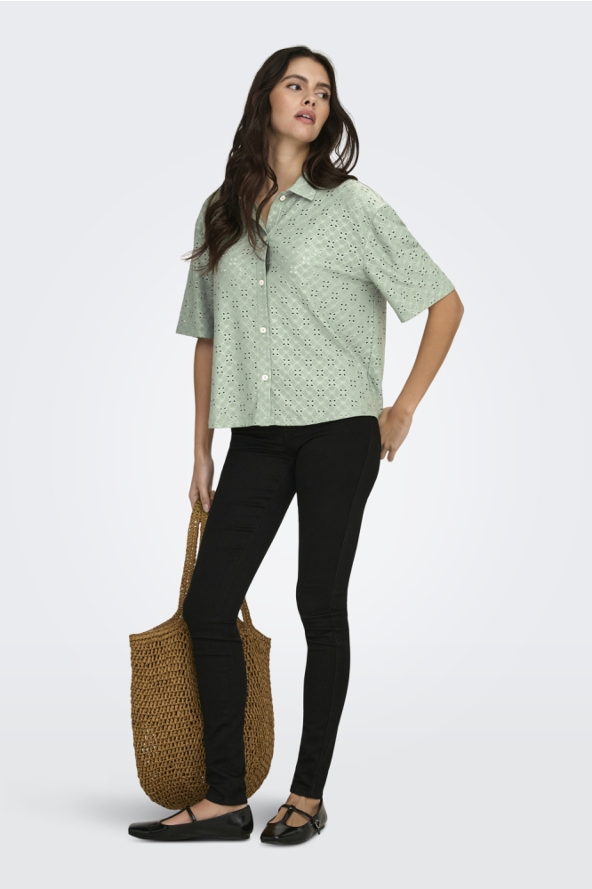 Jacqueline de Yong groene dames blouse | Model