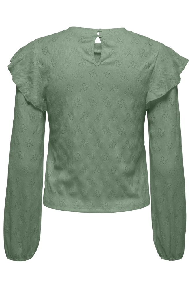 Jacqueline de Yong groene dames blouse | Achteraanzicht